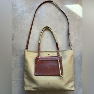 Henry Beguelin Amica Shopping L Cerro Salvia Tote Crossbody Handbag